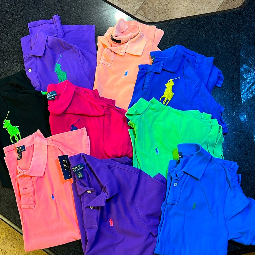 9 Youth Large Ralph Lauren Polo Short Sleeve shirts